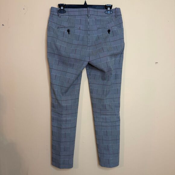 Theory Treeca cl Brant Check Plaid cropped Pants In Black/white size 6 - Picture 6 of 6